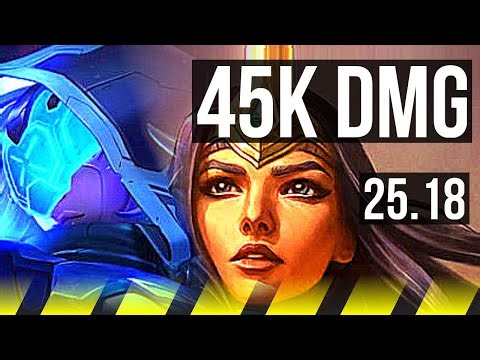 ASHE & Neeko vs SIVIR & Lulu (ADC) | 45k DMG, 20/3/7, Godlike | KR Master | 25.18