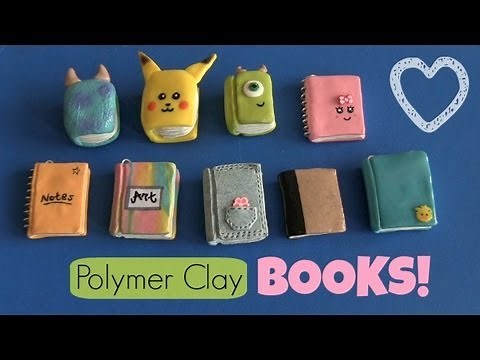 BOOK & NOTEBOOK CHARMS - Back-to-School - Polymer Clay Charm - How To | SoCraftastic