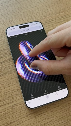 Pablo Stanley on Instagram: "been working on a little design tool called Efecto that adds dithering, ascii, and other cool post process effects to images, videos, and 3D models... and, well, here's quick test making it mobile friendly-ish I hope you like it. Test it at efecto.app"