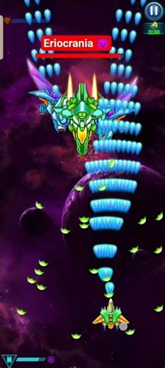 Galaxy Attack Alien Shooter game. Boss no.16 Eriocrania 👿 #viralvideo#