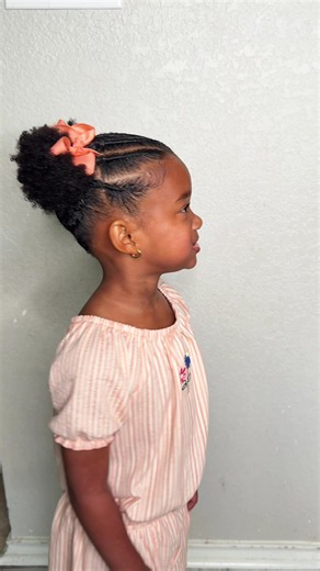 Back to School Flat Twist Two-Bun Hairstyle for Kids' Natural Hair