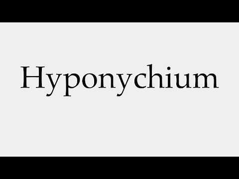 How to Pronounce Hyponychium