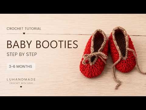 Easy Crochet Baby Booties 👶 Step-by-Step Tutorial | 3–6 Months | Beginner Friendly
