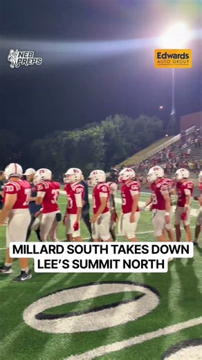 Millard South outscored Lee’s Summit North, 24-14, to secure the win. #nebpreps #football