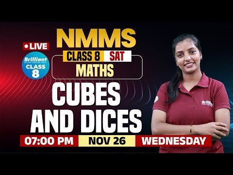 NMMS SAT 2025 | Class 8 | CUBES AND DICES | MATHS | Nov 26 @7PM