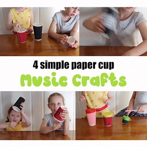 14K views · 39 reactions | How many musical instruments can you make from a paper cup? Here are four easy ideas to get you started... Full instructions on the blog: https://www.thecrafttrain.com/paper-cup-music-crafts/ | The Craft Train | Facebook