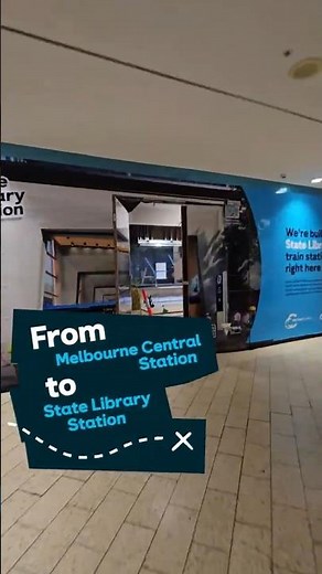 How Melbourne Central connects to State Library
