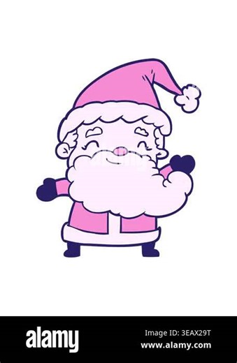 vibrating motion animation of fesitive cartoon santa claus Stock Video Footage - Alamy