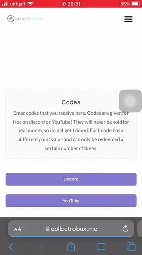 New robux code on collectrobux.me @venteesi
