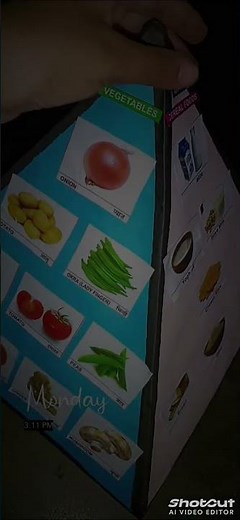 🍎 Rotating Food Pyramid Model 🍕 | Healthy Food Project for Kids | DIY Science Craft 🥗🎨