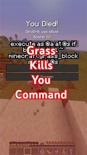 Touching Grass kills you with this Minecraft Command