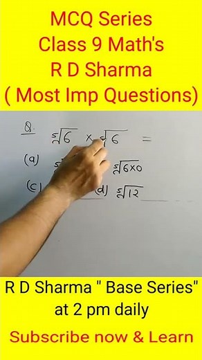 #22 R D Sharma Class 9th Maths Chapter 1 MCQ with Solution Term 1 Exam Number System #shorts #class9