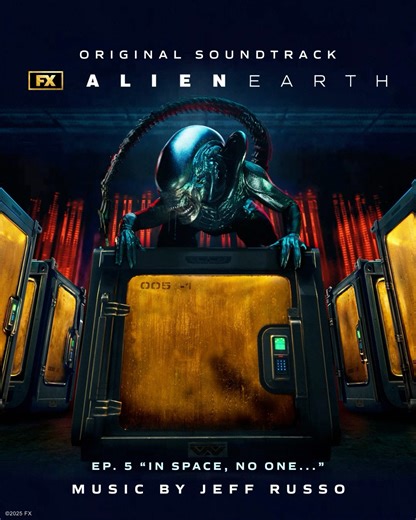 Wait for it. The soundtrack for Alien: Earth - Episode 105: 'In Space No One…,' featuring original music by Jeff Russo, is out now. https://open.spotify.com/album/1OHLhPENTRO35WTRWOcJ2A #AlienEarthFX is now streaming on Hulu. | Hollywood Records
