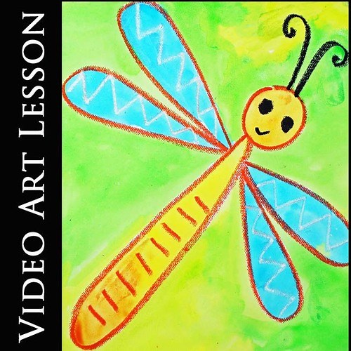 DRAGONFLY Art Lesson | SPRING Directed Watercolor Drawing & Painting Project