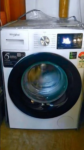 whirlpool front load washing machine Installation #washingmachine #shots