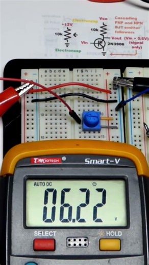 Trimmer Potentiometer Trimpot As A 12V Voltage Divider Multimeter Measured On A Breadboard