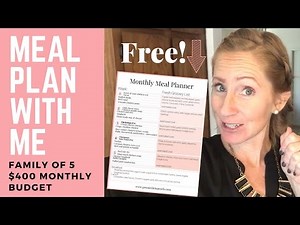 Meal Plan with Me on a $400 Monthly Grocery Budget! | FREE Printable Meal Planner