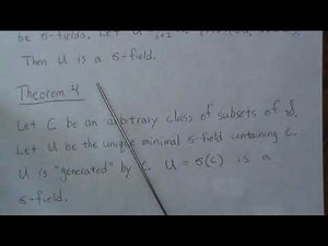 Probability Measure: 3. Sigma Fields