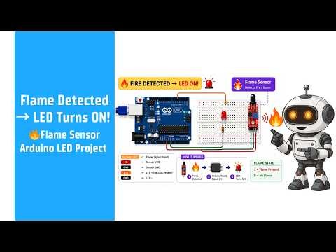 Flame Detected → LED Turns ON! 🔥 | Flame Sensor Arduino LED Project | Hands-On Robotics