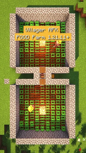 Build an Automatic Villager Food Farm in Minecraft