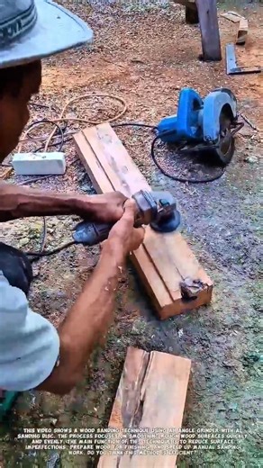 Wood Sanding Technique Using Angle Grinder | Fast & Practical Method.