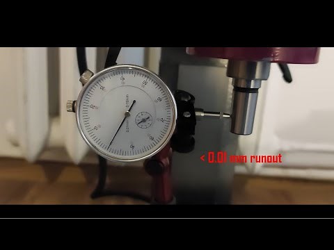 Mini mill OPTIMUM BF16V check out. Spindle run out, noise levels, general description