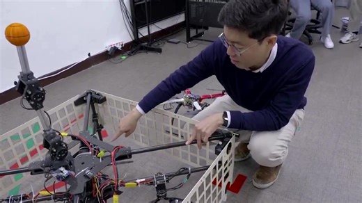 South Korean researchers have developed a transport drone flying on multiple flexible rotors that self-correct to stay level in flight and can be used as a ‘flying shopping cart’ to carry goods over uneven terrain such as stairs https://reut.rs/4heIiog | Reuters