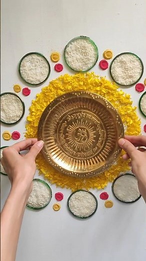 simple rangoli decoration ideas / Beautiful Rangoli Design for Home Decoration #diy #art #rangoli
