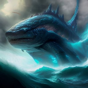 Ai Generated, Monster, Whale. Free Stock Video