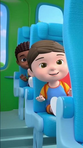 🚍 Wheels on the Bus 💚 Blink Blink Signals | Green Bus Song