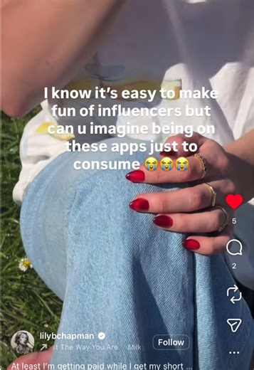 Did she delete it that fast? i dont even follow her anymore because of the whole ordeal with her jewelry business a few years ago but... what an odd thing to post.... as an influencer? @ebcjpg #fyp #lilybchapman #rude #viralvideo #foryou
