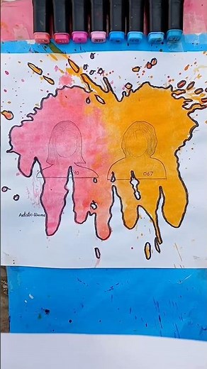 Player 240 x Player 067 Amazing Paint Art 😢 #Squidgame #emotional #paintart