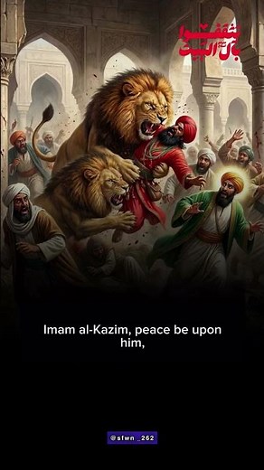 Imam Musa al-Kazim commands two lions. #اشترك_بل_قناة_وفعلو_الجرس
