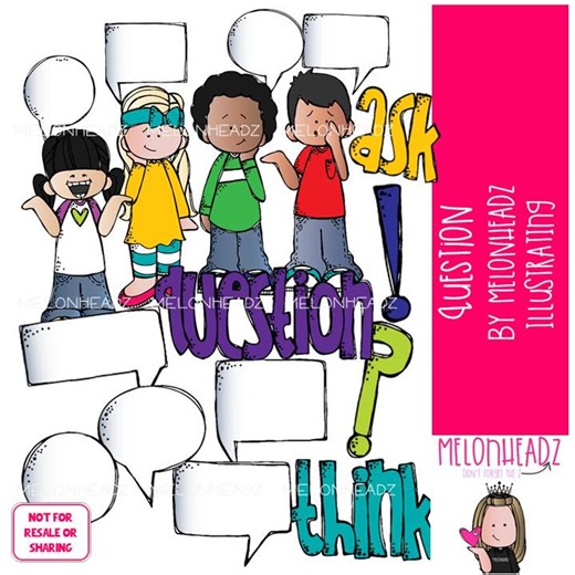 Question Clip Art, Ask Clip Art, Speech Bubble Clip Art COLORED Version - Etsy New Zealand