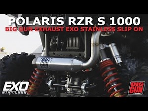 Polaris RZR S 1000 Big Gun Exhaust EXO Stainless Slip On