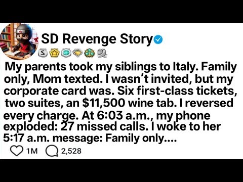 My parents took my siblings to Italy. Family only, Mom texted.