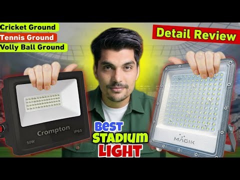 BEST FLOOD LIGHT FOR MINI STADIUM FOR CRICKET || CROMPTON 50watt vs MAGIK 50 watt 5000 luminous