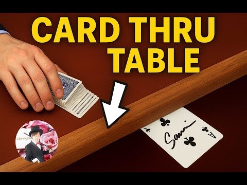 Card Thru Table Trick Revealed – Signed Card Penetrates Solid Surface!