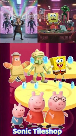 SpongeBob SquarePants 🆚 Squidwards 🆚 Patrick Star 🆚 Grandpa Pig - Coffin Dance