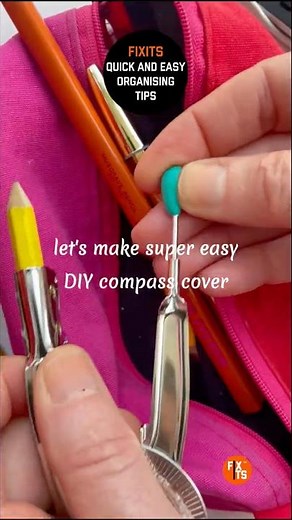 Compass tip too sharp? Make a DIY cover (Super Easy & Durable)