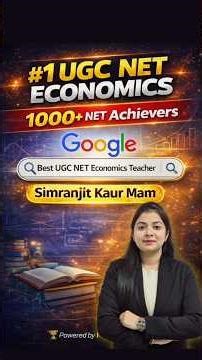 Best Teacher For Ugc Net Economics | Best Channel For Ugc Net Economics | By Simranjit Kaur #shorts