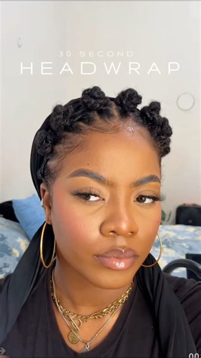 Effortless ✨ #headwraps #headwrapstyles #headwrapsforlocs #stylesforshortlocs