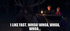 I like fast. Whoa! Whoa, whoa, whoa...
