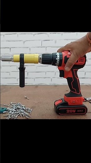 Rivet gun adapter #shorts #ytshorts #shortvideo #drillmachineattachment