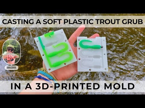 Casting a Soft Plastic Trout Grub in a 3D-Printed Mold | Using LURIQS Lure Gum