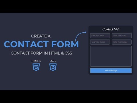 Responsive Contact Form Tutorial | HTML & CSS for Beginners 🌐