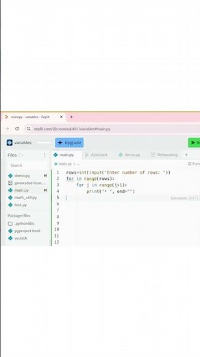 Pattern Programs in Python (With Code & Output)‪@codegurupyhton‬