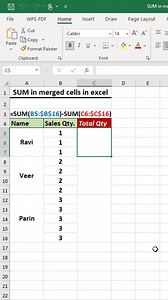 125K views · 762 reactions | SUM in merged cells in excel #exceltutorial #exceltips #exceltricks #excel | Time to Office | Facebook