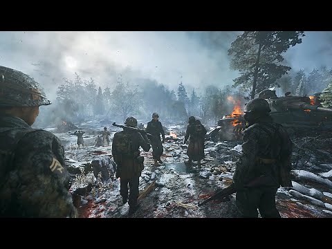 Battle Of The Bulge | Call Of Duty WWII (2017) | Realism | RTX 3080 | 4K Ultra