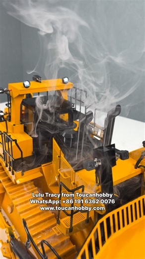 The smoke unit on the hydraulic 1/14 scale D11 bulldozer is absolutely killer!!! 🤩🤩 it’s a mechanical powerhouse! #Rc #Toucanhobby #construction #rclife #dozer #jdm #bulldozer #cat #rchobby | Toucanhobby RC Model